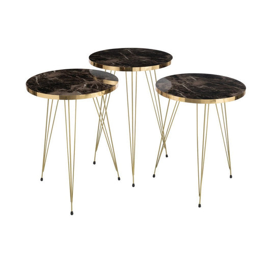 Bijzettafel Zwart Mdf 38 cm 38x38x56 cm-Bijzettafels-J-Line