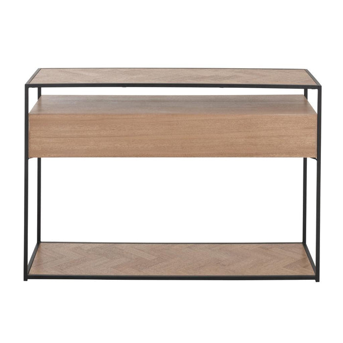 Bijzettafel Zwart Mdf 40x120 cm-Bijzettafels-J-Line