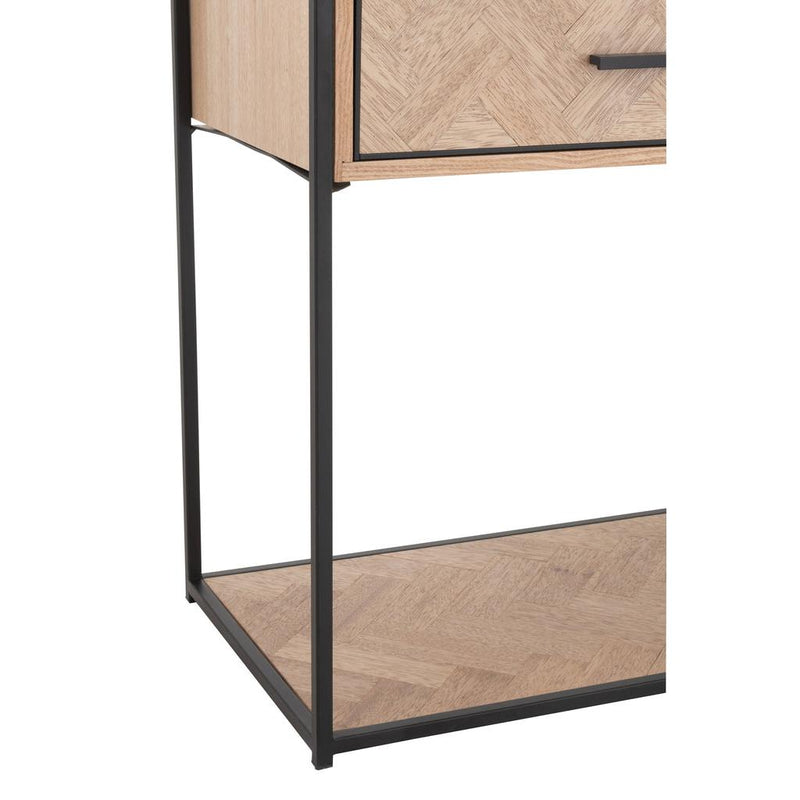 Bijzettafel Zwart Mdf 40x120 cm-Bijzettafels-J-Line