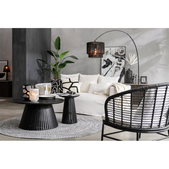 Bijzettafel Zwart Mdf S 40 cm-Bijzettafels-J-Line