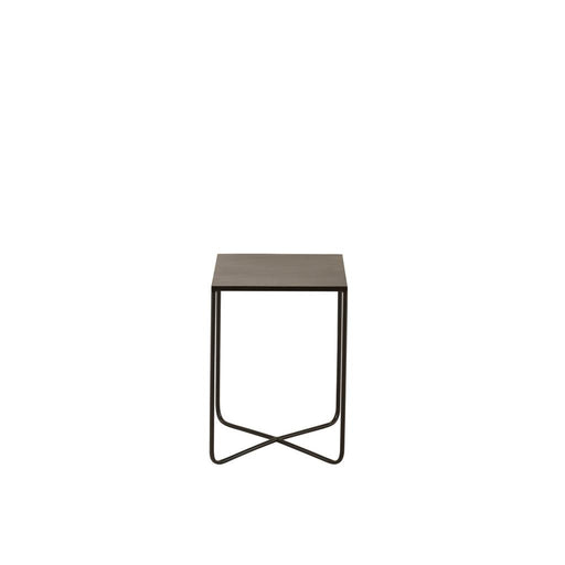 Bijzettafel Zwart Metaal 35 cm 35x35x50.5 cm-Bijzettafels-J-Line