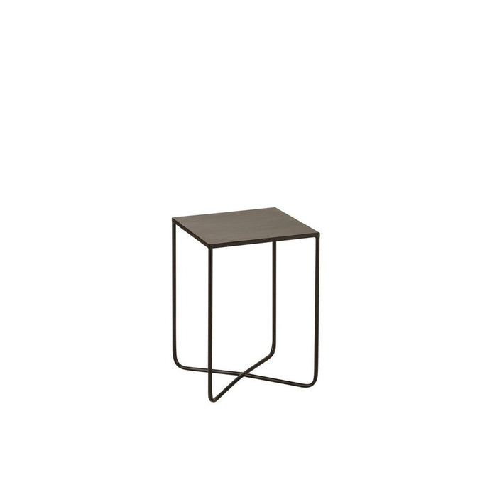 Bijzettafel Zwart Metaal 35 cm 35x35x50.5 cm-Bijzettafels-J-Line