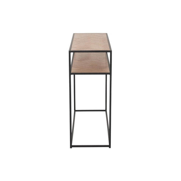 Bijzettafel Zwart Metaal 35x100 cm-Bijzettafels-J-Line