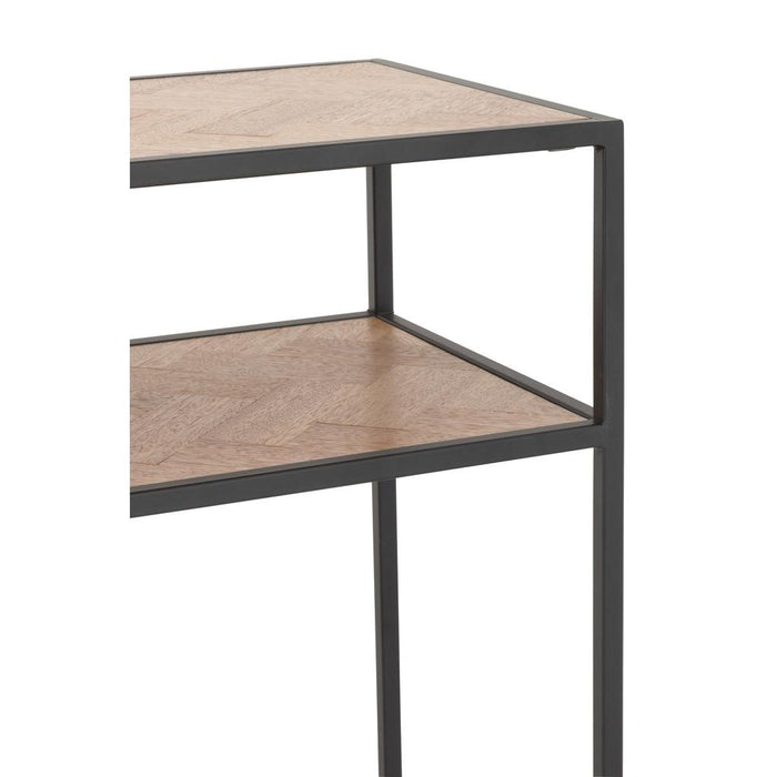 Bijzettafel Zwart Metaal 35x100 cm-Bijzettafels-J-Line