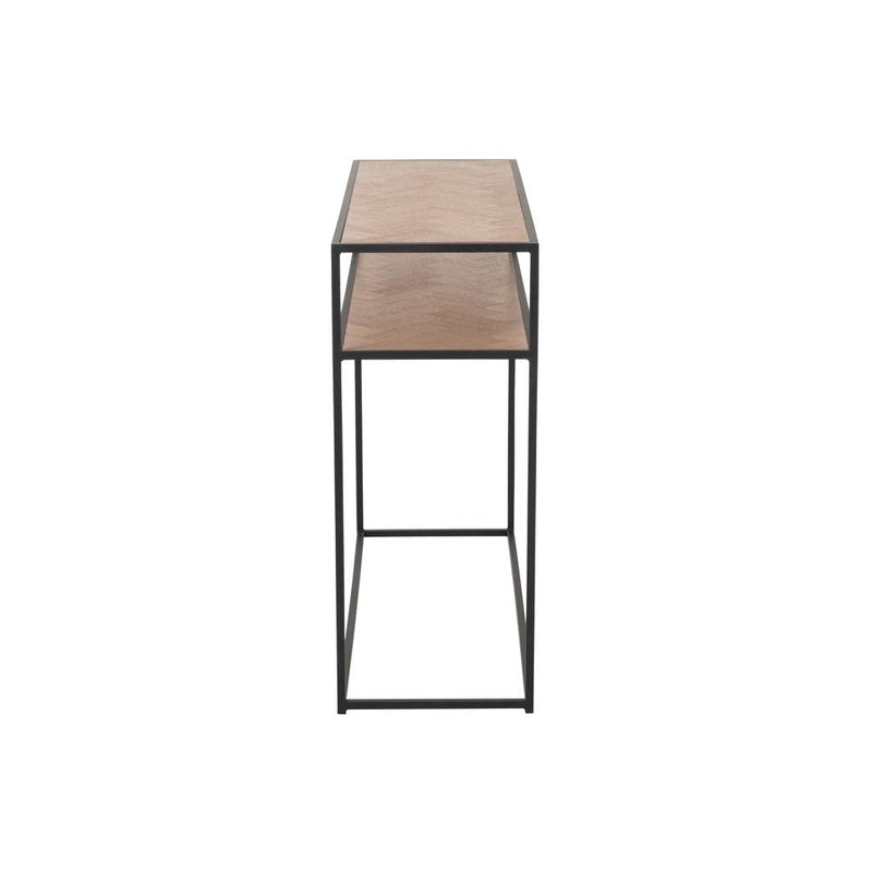 Bijzettafel Zwart Metaal 35x100 cm-Bijzettafels-J-Line