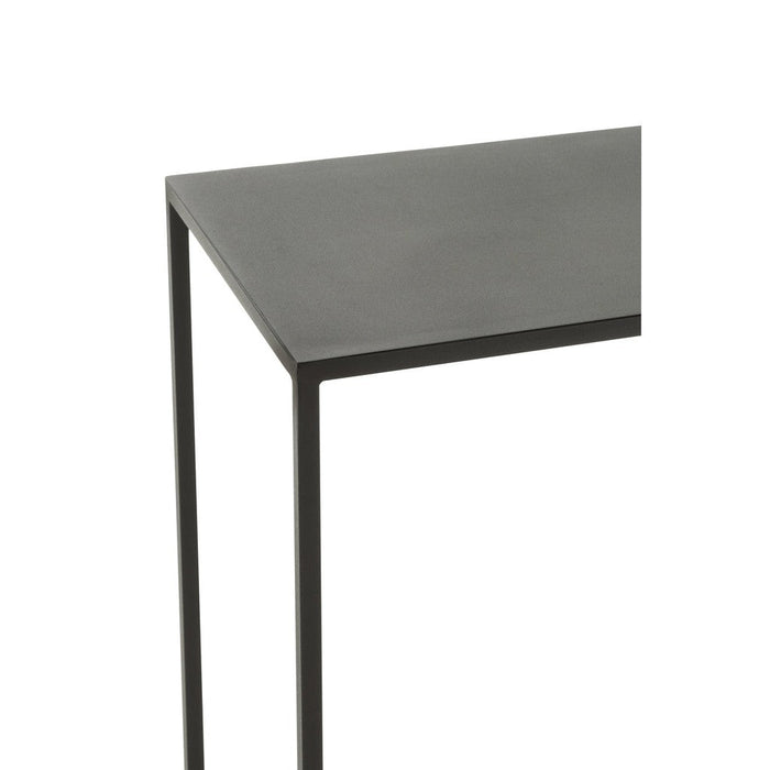 Bijzettafel Zwart Metaal Rechthoekig 35x110 cm-Bijzettafels-J-Line