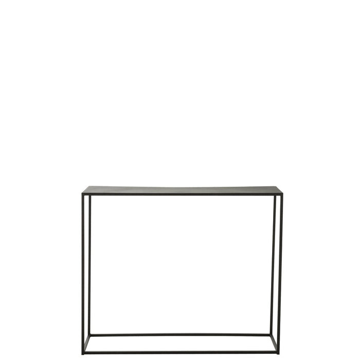 Bijzettafel Zwart Metaal Rechthoekig 35x110 cm-Bijzettafels-J-Line