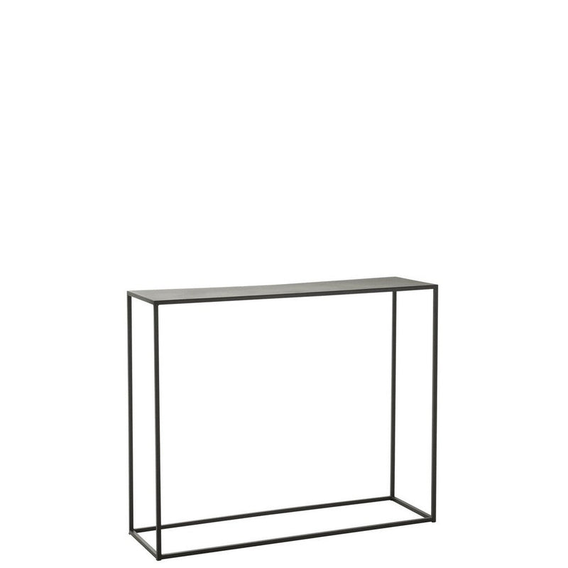 Bijzettafel Zwart Metaal Rechthoekig 35x110 cm-Bijzettafels-J-Line
