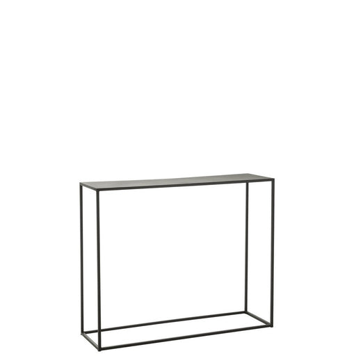 Bijzettafel Zwart Metaal Rechthoekig 35x110 cm-Bijzettafels-J-Line