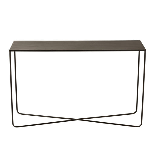 Bijzettafel Zwart Metaal Rechthoekig 35x120 cm-Bijzettafels-J-Line