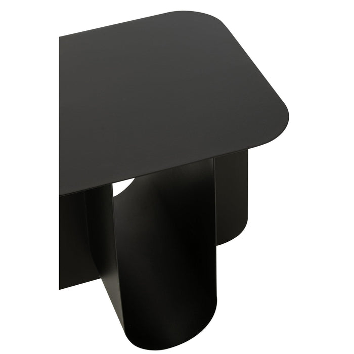 Bijzettafel Zwart Metaal Vierkant 40 cm 40x43.6x39 cm-Bijzettafels-J-Line