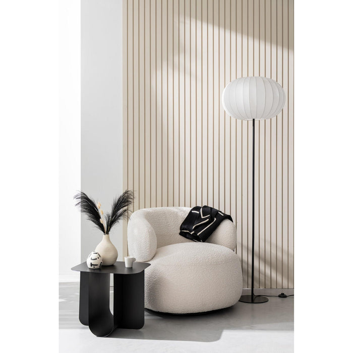 Bijzettafel Zwart Metaal Vierkant 40 cm 40x43.6x39 cm-Bijzettafels-J-Line