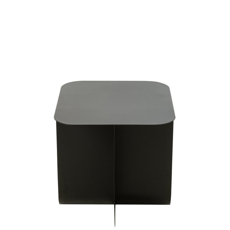 Bijzettafel Zwart Metaal Vierkant 40 cm 40x43.6x39 cm-Bijzettafels-J-Line