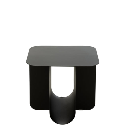 Bijzettafel Zwart Metaal Vierkant 40 cm 40x43.6x39 cm-Bijzettafels-J-Line