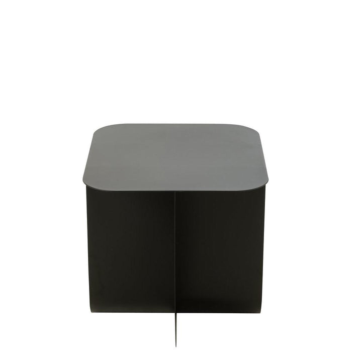 Bijzettafel Zwart Metaal Vierkant 40 cm-Bijzettafels-J-Line