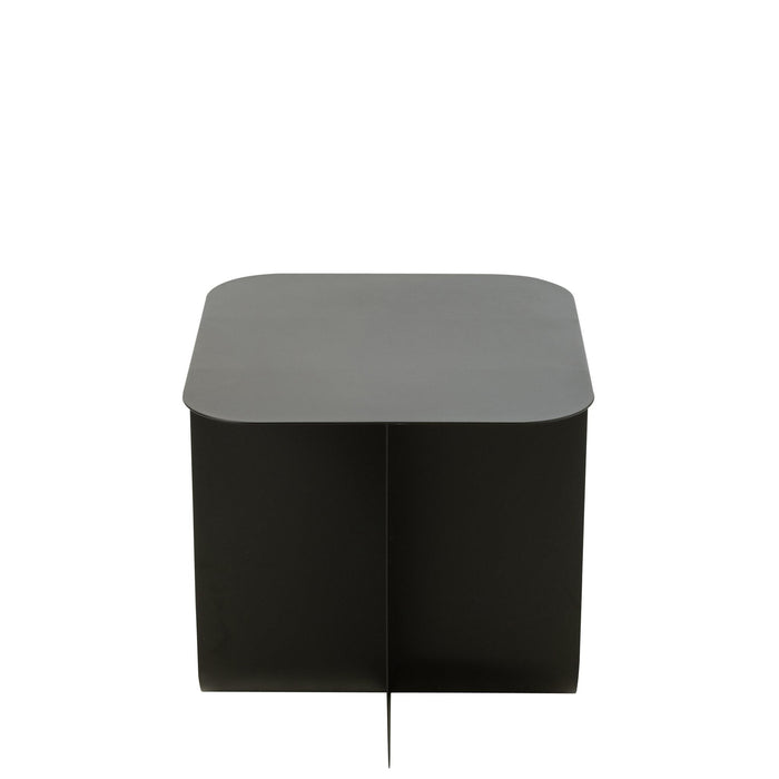 Bijzettafel Zwart Metaal Vierkant 40 cm-Bijzettafels-J-Line