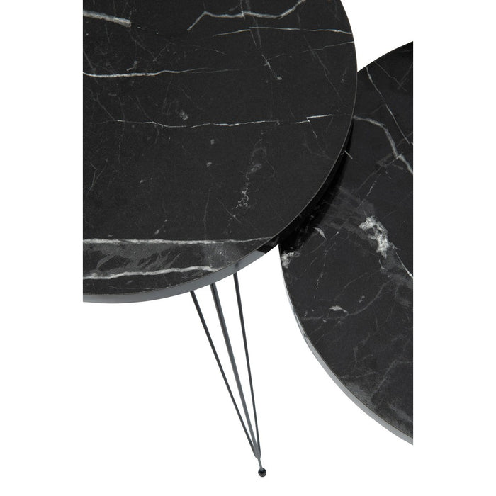 Bijzettafel Zwart Particle board 34 cm-Bijzettafels-J-Line
