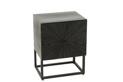 Bijzettafel Zwart Recycled hout 33 cm 33x43x56 cm-Opbergkasten-J-Line