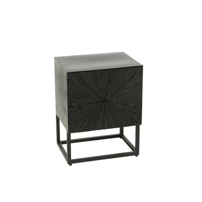 Bijzettafel Zwart Recycled hout 33 cm 33x43x56 cm-Opbergkasten-J-Line