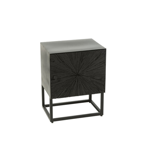 Bijzettafel Zwart Recycled hout 33 cm 33x43x56 cm-Opbergkasten-J-Line