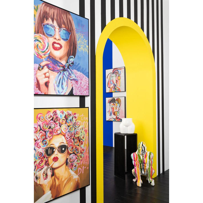 Bijzettafel Zwart Recycled hout 34 cm-Bijzettafels-J-Line