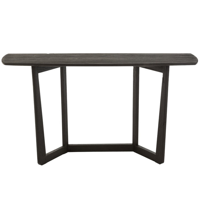 Bijzettafel Zwart Teakhout 40x140 cm-Bijzettafels-J-Line