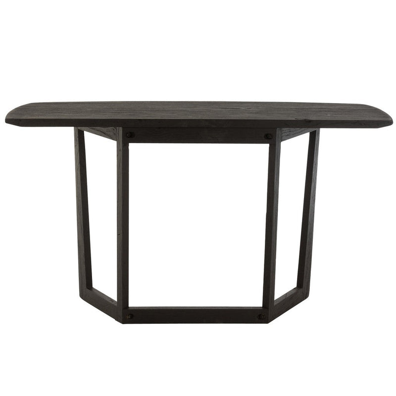 Bijzettafel Zwart Teakhout 40x140 cm-Bijzettafels-J-Line