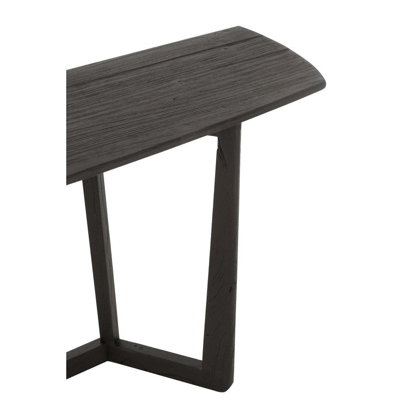 Bijzettafel Zwart Teakhout 40x140 cm-Bijzettafels-J-Line