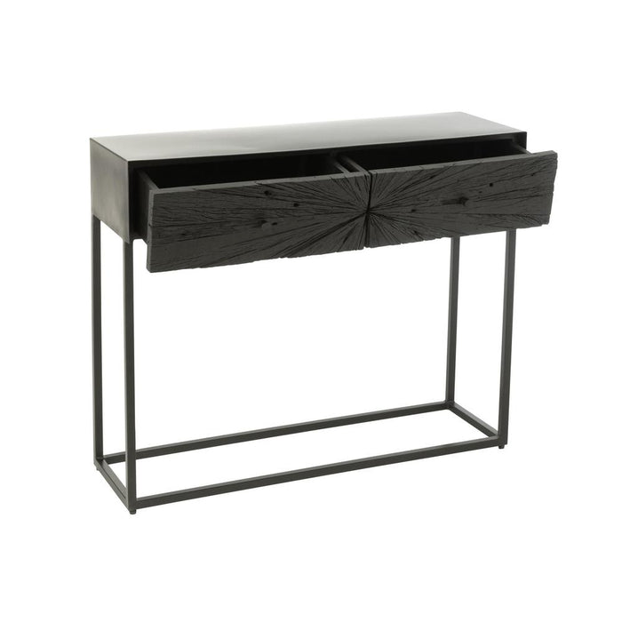Bijzettafel Zwart ijzer 33x100 cm-Bijzettafels-J-Line
