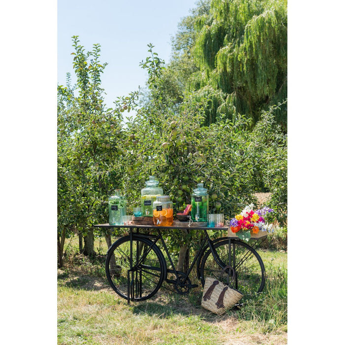 Bijzettafel Zwart ijzer 36x185 cm-Bijzettafels-J-Line