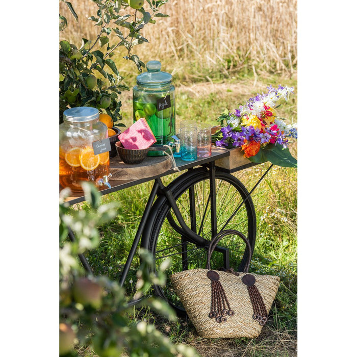 Bijzettafel Zwart ijzer 36x185 cm-Bijzettafels-J-Line