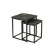 Bijzettafel Zwart ijzer 43 cm 43x43x53 cm-Bijzettafels-J-Line