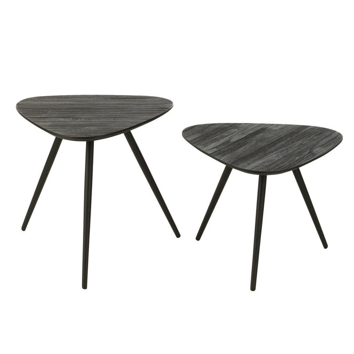 Bijzettafel Zwart ijzer 50 cm 50x50x50 cm-Bijzettafels-J-Line