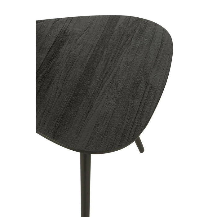 Bijzettafel Zwart ijzer 50 cm 50x50x50 cm-Bijzettafels-J-Line