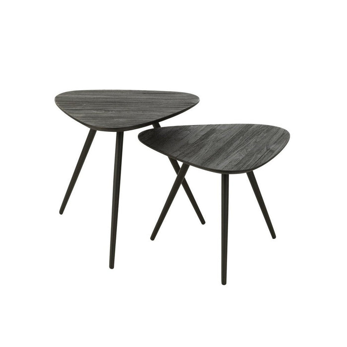 Bijzettafel Zwart ijzer 50 cm 50x50x50 cm-Bijzettafels-J-Line