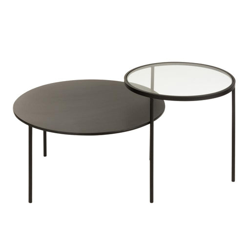 Bijzettafel Zwart ijzer L 70x101 cm-Bijzettafels-J-Line