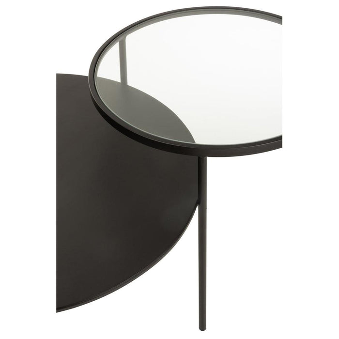 Bijzettafel Zwart ijzer L 70x101 cm-Bijzettafels-J-Line