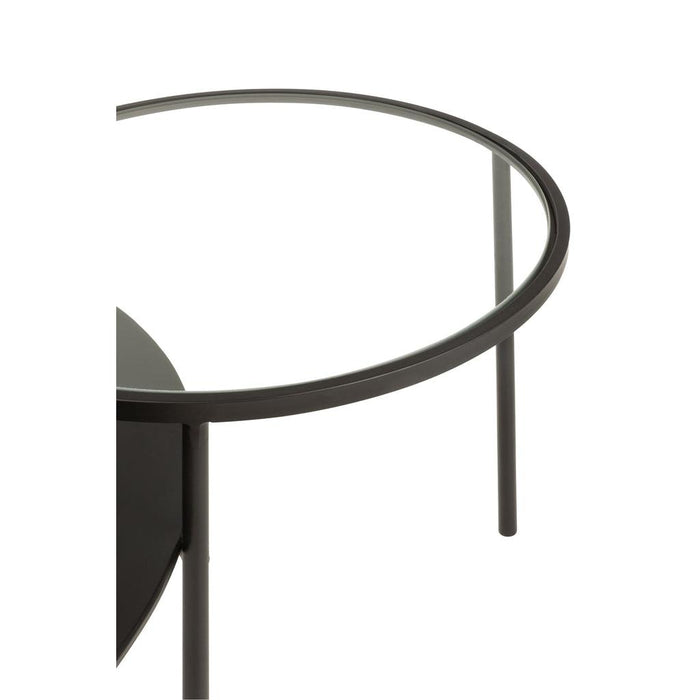 Bijzettafel Zwart ijzer L 70x101 cm-Bijzettafels-J-Line