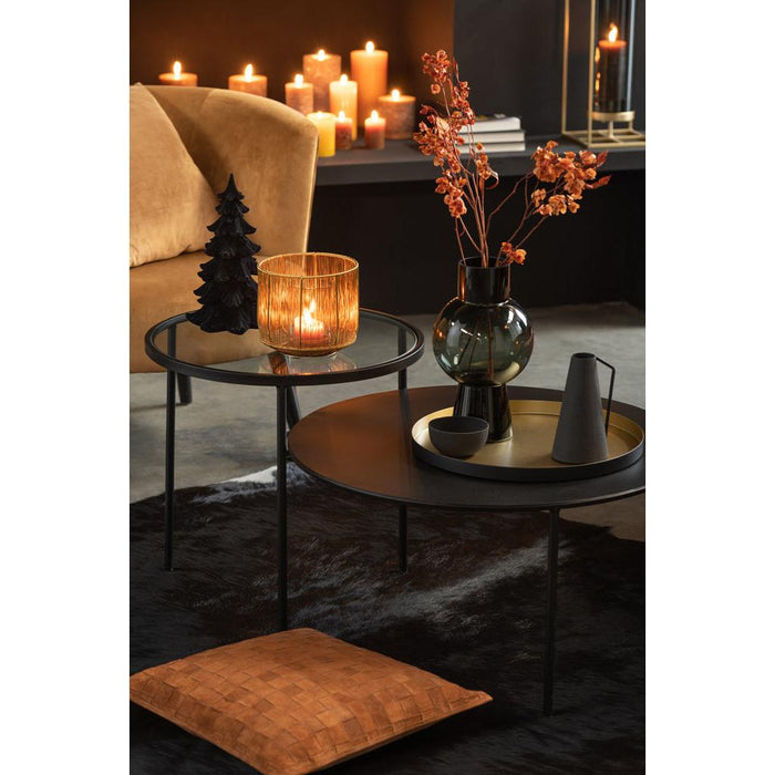 Bijzettafel Zwart ijzer L 70x101 cm-Bijzettafels-J-Line