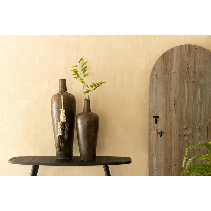 Bijzettafel Zwart ijzer Ovaal 40x120 cm-Bijzettafels-J-Line