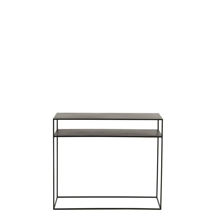 Bijzettafel Zwart ijzer Rechthoekig 35x105 cm-Bijzettafels-J-Line