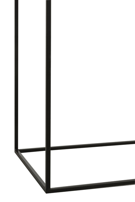 Beistelltisch Schwarz Eisen Rechteckig 35x105 cm