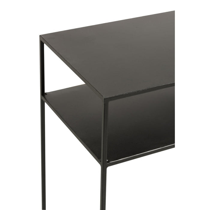 Bijzettafel Zwart ijzer Rechthoekig 35x105 cm-Bijzettafels-J-Line