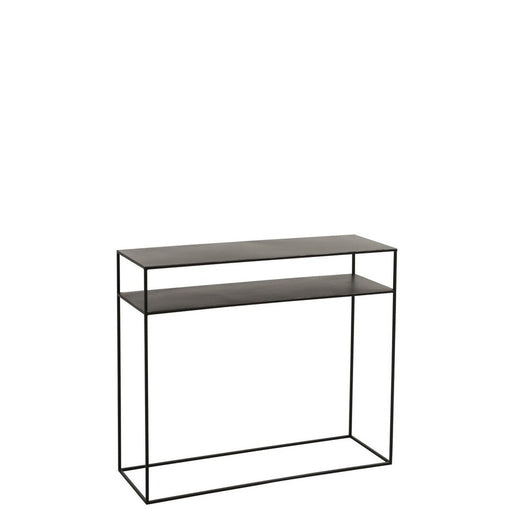 Bijzettafel Zwart ijzer Rechthoekig 35x105 cm-Bijzettafels-J-Line