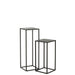 Bijzettafel Zwart ijzer Vierkant 30 cm 30x30x85.2 cm-Bijzettafels-J-Line
