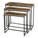 Bijzettafels Bijzettafel Daan Goud Aluminum Zwart IJzer Sidetable S/3-Bijzettafels-PTMD