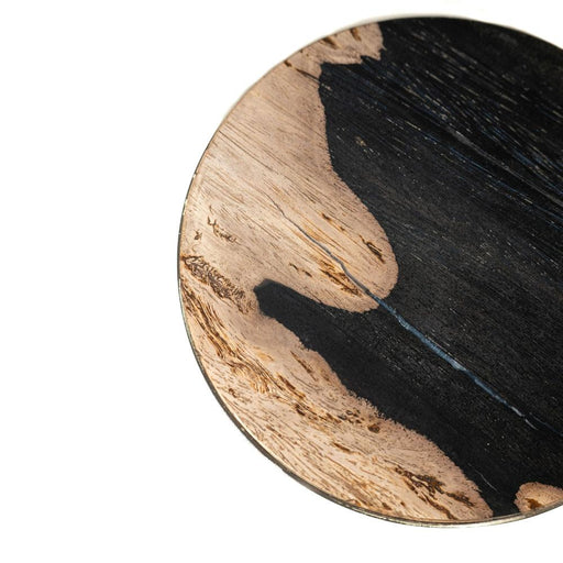 Bijzettafels Bijzettafel Mody Zwart Petrified Hout Sidetable On Rond-Bijzettafels-PTMD