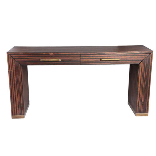 Bijzettafels Bijzettafel Tiess Bruin Houten Fineer Kast 2 Drawers-Bijzettafels-PTMD