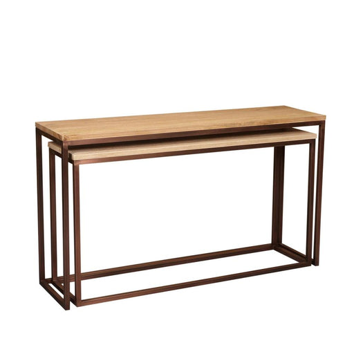 Bijzettafels Bijzettafel Zoah Koper Mangohout Rechthoekig Sidetable SV2-Bijzettafels-PTMD