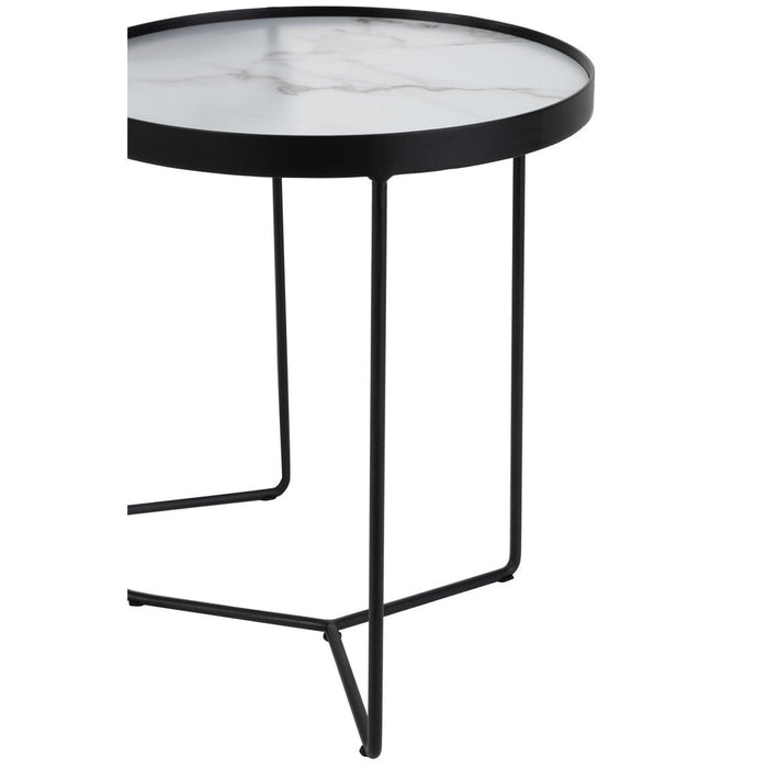 Lamp Wit Ijzer Rond 45 cm-Tafellampen-J-Line